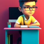 Illustration of a young man sitting at his desk Accountant Quotes