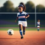 young inner city girl playing soccer on a dirt fie 1 Sports Quotes