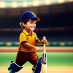 Australina boy playing cricket as a cartoon. With Cricket World Cup Quotes