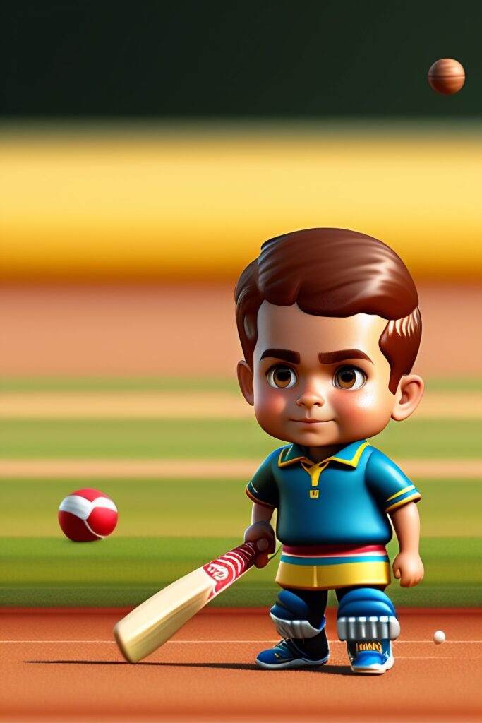 Australina boy playing cricket as a cartoon. With 1 Cricket Quotes