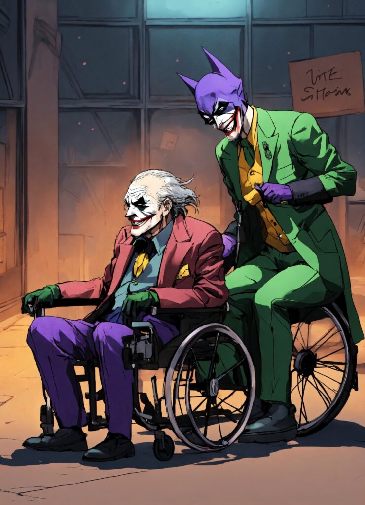 the joker and batman as old men in wheelchairs Quotes about International Day of Persons with Disabilities - 3rd December